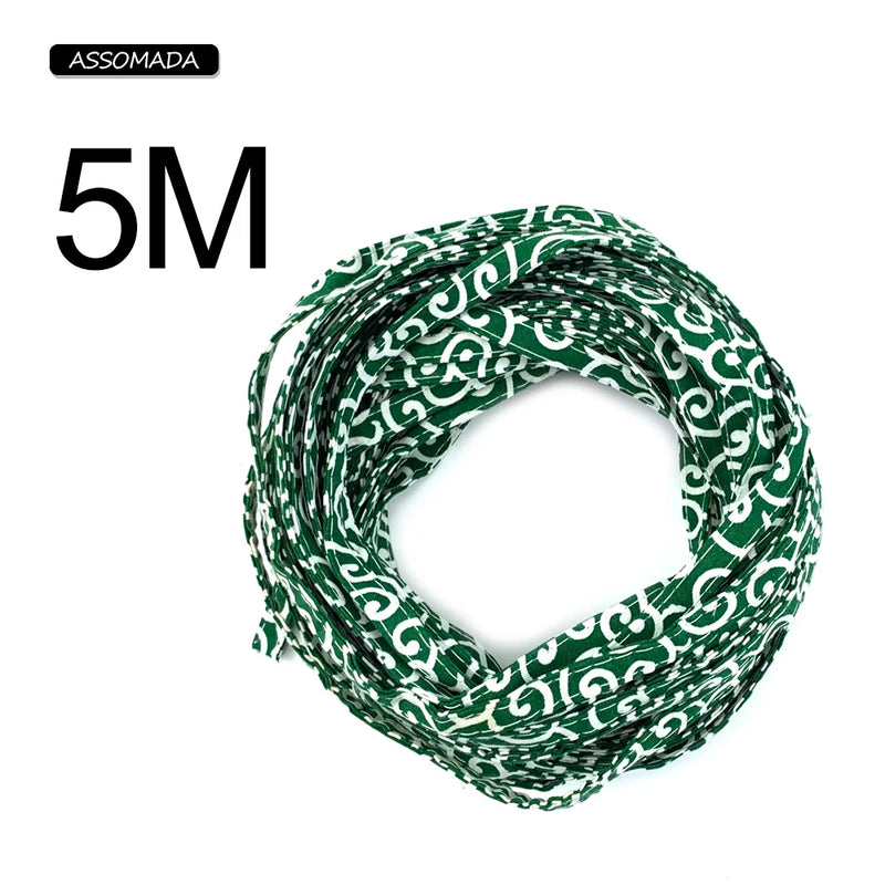 Flat Cotton Rope Cord for DIY Holiday Decoration, Jewelry Making - 5m