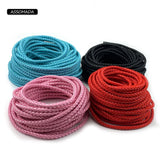6mm PU Leather Rope Jewelry Making 2Meter DIY Handcraft Braided Leather Cords
