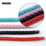 6mm PU Leather Rope Jewelry Making 2Meter DIY Handcraft Braided Leather Cords