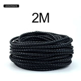 6mm PU Leather Rope Jewelry Making 2Meter DIY Handcraft Braided Leather Cords
