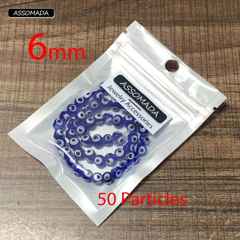 ASSOMADA Eye Beads Lucky Eyes Bead Pendant Key Buckle Ornament DIY