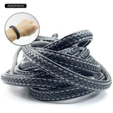 1 Meter Braided Leather Rope for Bracelet Necklace Handcraft Flat Leather Cords