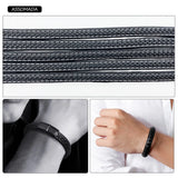 1 Meter Braided Leather Rope for Bracelet Necklace Handcraft Flat Leather Cords