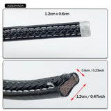 1 Meter Braided Leather Rope for Bracelet Necklace Handcraft Flat Leather Cords