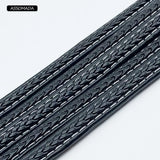 1 Meter Braided Leather Rope for Bracelet Necklace Handcraft Flat Leather Cords