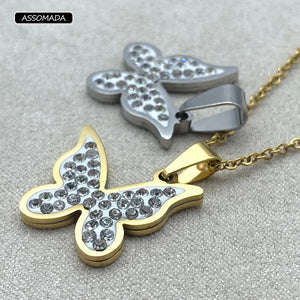 Butterfly Pendant Stainless Steel Charms Jewelry Making Supplies