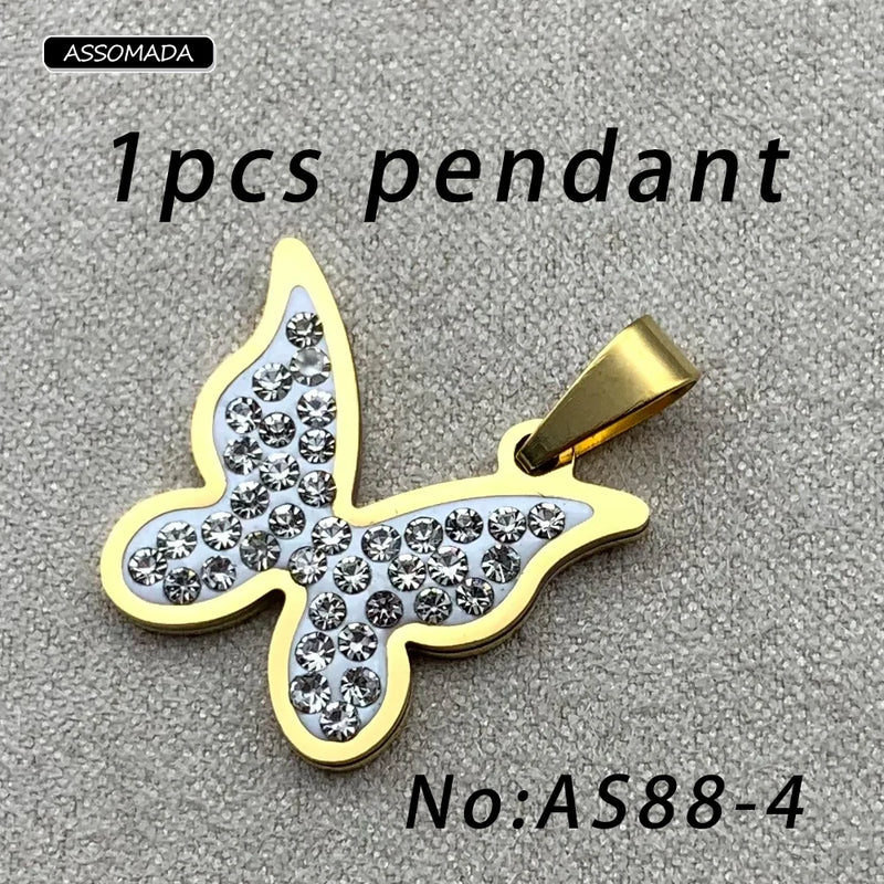 Butterfly Pendant Stainless Steel Charms Jewelry Making Supplies