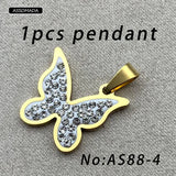 Butterfly Pendant Stainless Steel Charms Jewelry Making Supplies