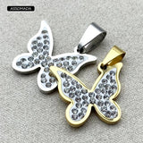 Butterfly Pendant Stainless Steel Charms Jewelry Making Supplies
