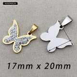 Butterfly Pendant Stainless Steel Charms Jewelry Making Supplies