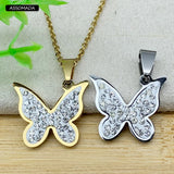 Butterfly Pendant Stainless Steel Charms Jewelry Making Supplies