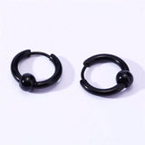 Colorful Huggie Hoop Earrings Stainless Steel Lip Septum