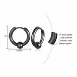 Colorful Huggie Hoop Earrings Stainless Steel Lip Septum