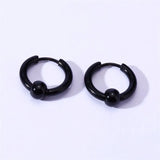 Colorful Huggie Hoop Earrings Stainless Steel Lip Septum