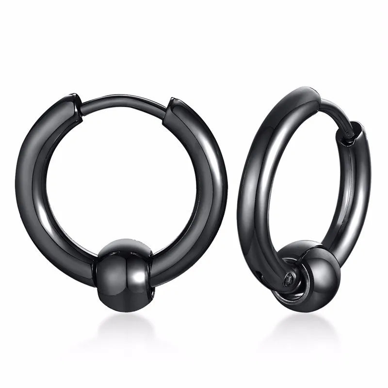 Colorful Huggie Hoop Earrings Stainless Steel Lip Septum