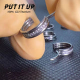 Titanium Nose Ring CZ Conch Pierced Earrings 16G
