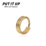 Titanium Nose Ring CZ Conch Pierced Earrings 16G