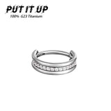 Titanium Nose Ring CZ Conch Pierced Earrings 16G