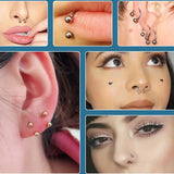 Titanium CZ Horseshoe Ball Nose Septum Ear Cartilage Tragus Piercing