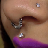 Titanium Daith Piercing 16G Clicker Nose Ring
