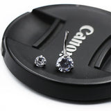 Titanium Double CZ Navel Piercing Belly Button Ring Body Jewelry for Women