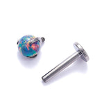 ASTM F136 Titanium Opal Ball Labret Lip Ring