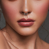 16G Titanium Nose Ring Hinged Segment D Ring Hoop Piercing