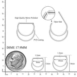 16G Titanium Nose Ring Hinged Segment D Ring Hoop Piercing