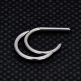 16G Titanium Nose Ring Hinged Segment D Ring Hoop Piercing