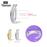 ASTM F136 Titanium Belly Button Ring 14G Reverse Curved Navel 10/12mm Barbell