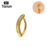 ASTM F136 Titanium 14G Belly Button Ring Reverse Curved Navel Barbell Piercing