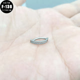 ASTM F136 Titanium Reverse Navel Piercing Clicker Belly Button Ring