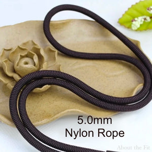 5mm Nylon Round Cords Braided Ropes DIY String Strap Threads Beading Bracelet