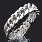 20mm Punk 316L Stainless Steel Bracelet Men Biker Chain Heavy Bracelet