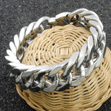 20mm Punk 316L Stainless Steel Bracelet Men Biker Chain Heavy Bracelet