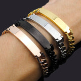 Stainless Steel Personalized ID Bracelet for Men Women