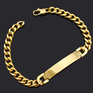 Stainless Steel Personalized ID Bracelet for Men Women