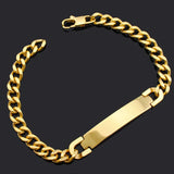 Stainless Steel Personalized ID Bracelet for Men Women