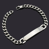 Stainless Steel Personalized ID Bracelet for Men Women