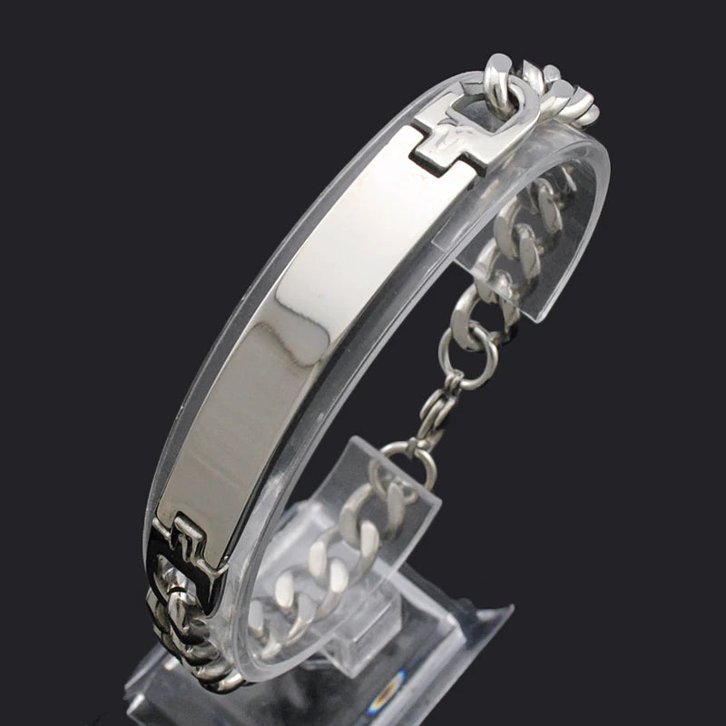 Charm ID Bracelet Stainless Steel Classical Jewelry Music BB024