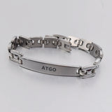 Men's Stainless Steel ID Bracelet Silver