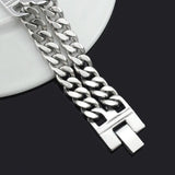 Metal Rock Style Stainless Steel ID Cuffs Bracelet Unisex