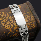 Metal Rock Style Stainless Steel ID Cuffs Bracelet Unisex