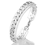 Stainless Steel 21.5cm 9mm Bracelet for Men