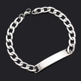 Men's Stainless Steel Blank ID Bracelet 6mm
