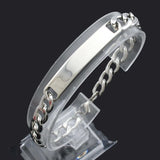 Men's Stainless Steel Blank ID Bracelet 6mm