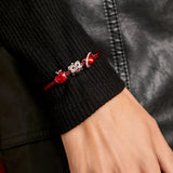 925 Silver CZ Mixed Enamel Lion Dance Charms Red Beads for Bracelets