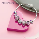 925 Silver Nature's Radiance Purple Charm Beads European Bracelet DIY Jewelry