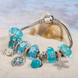 925 Silver Dolphin Sky CZ Pendant Charm for Bracelets & Bangle