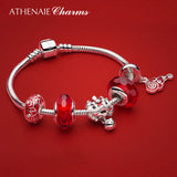 925 Silver Red Enamel Chinese Lucky Cloud Charms for Women